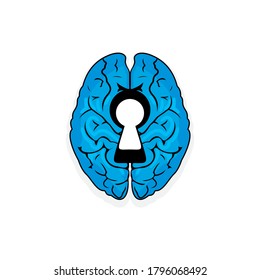 ilustración del logotipo del vector cerebral