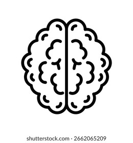 Brain Vector Outline Icon. EPS 10 File