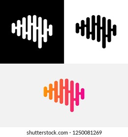 Brain Wave Abstract Sound Icon Logo