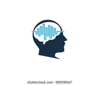 Brain Wave Logo Design Element
