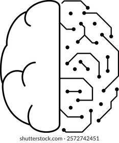 A brain with a lot of wires coming out of it