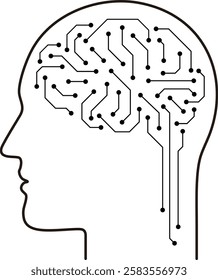 A brain with a lot of wires coming out of it