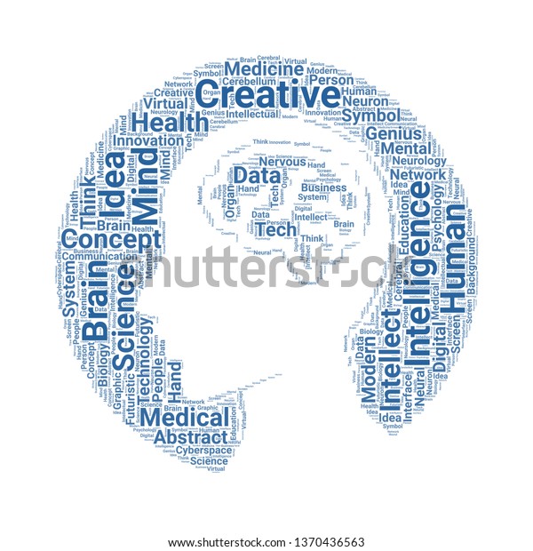 Brain Word Cloud Tag Cloud About Stock Vector (Royalty Free) 1370436563 ...