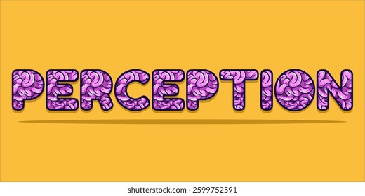 brain word typography poster. Editing manipulation word for postcard, design poster, art for advertising or design element. vector style typography illustration