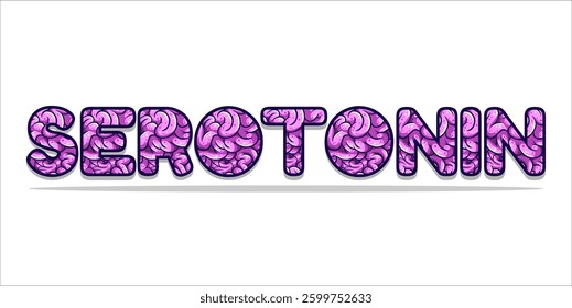 brain word typography poster. Editing manipulation word for postcard, design poster, art for advertising or design element. vector style typography illustration