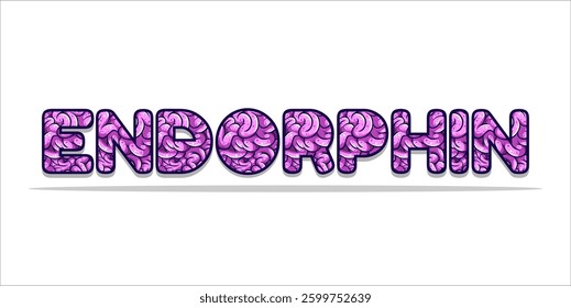 brain word typography poster. Editing manipulation word for postcard, design poster, art for advertising or design element. vector style typography illustration
