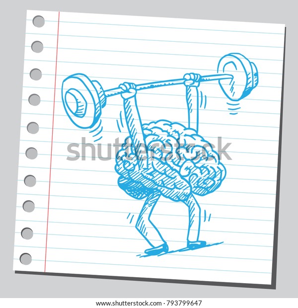 Brain Workout Hard Work Concept Stock Vector (Royalty Free) 793799647