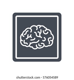 brain x-ray silhouette icon