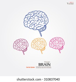 brain.brain icon.vector illustration.