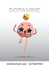 Brain-guy under influence of dopamine