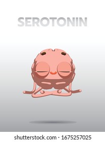 Brain-guy under influence of serotonin
