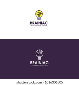 Brainiac Logo Template. Creative Logo template can be used for scientific activities.