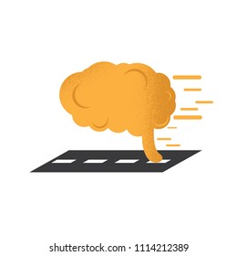 Brains good ideas work fast vector.