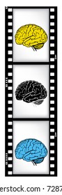 brains on film background