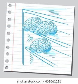 Brains on shelf