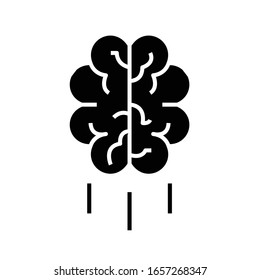 Brainstorm black icon, concept illustration, vector flat symbol, glyph sign.