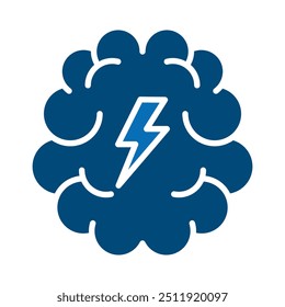 Imagem do vetor da linha do ícone de Parafuso da tempestade cerebral