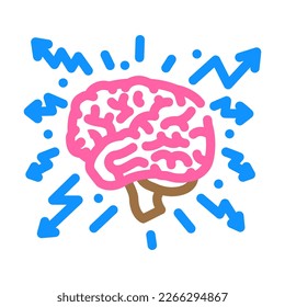 brainstorm brain color icon vector. brainstorm brain sign. isolated symbol illustration