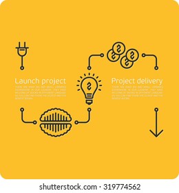 Brainstorm, business idea, innovation and solution, creative design, vector illustration.
