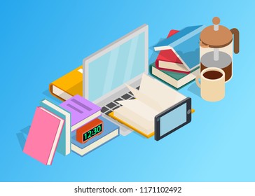 Brainstorm clip art. Isometric clip art of brainstorm concept vector icons for web isolated on white background