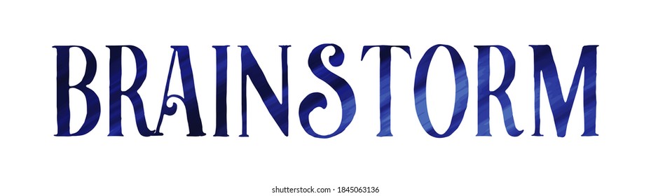 BRAINSTORM. Colorful isolated vector saying