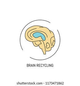 Brainstorm colorful line icon. Simple Icon illustration. Brainstorming Line Icon Useful For Web, Mobile, Software & Apps. Eps-10.