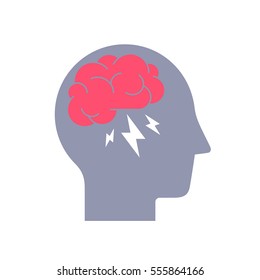 Brainstorm concept. Flat design illustration.