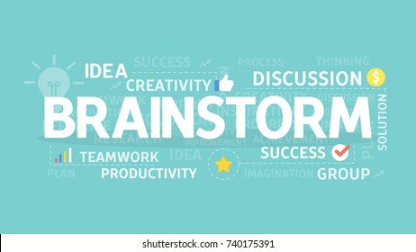 Brainstorm concept illustration. Idea of creativity, discussion and analyzing.