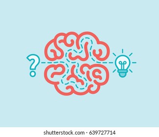 Brainstorm concept. Innovation and solution, vector illustration.