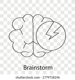 Brainstorm concept on transparency background. creative idea design. Flat vector illustration for template, brochure or presentation