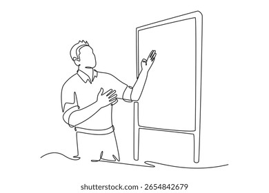 Brainstorm concept. Single line draw design. Vector graphic illustration