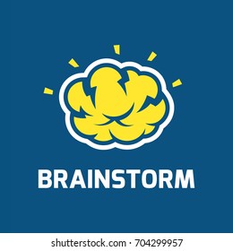 Brainstorm- creative idea abstract icon.