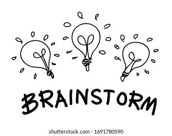 Idea creativa Brainstorm, concepto de éxito, diseño vectorial de lámpara