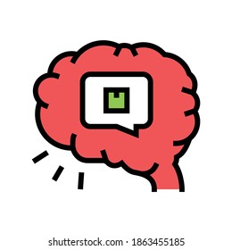 diseño de torsión de ideas del vector de iconos de color de caja. diseño de la tormenta de ideas del signo de la caja. ilustración de símbolo aislado