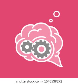 Brainstorm flat design vector illustration.