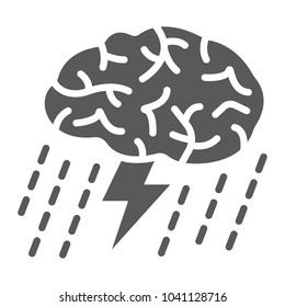 Brainstorm glyph icon, development and business, creativivty sign vector graphics, a solid pattern on a white background, eps 10.