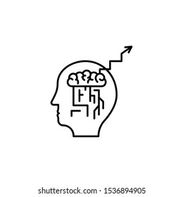 Brainstorm head school icon. Element of school icon