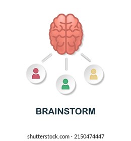 Brainstorm icon. 3d illustration from startup collection. Creative Brainstorm 3d icon for web design, templates, infographics and more