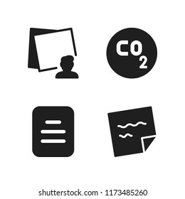 brainstorm icon. 4 brainstorm vector icons set. co, note and post it icons for web and design about brainstorm theme