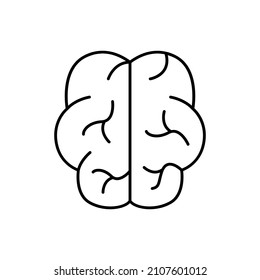 Brainstorm Icon  in black line style icon, style isolated on white background