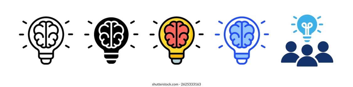 Brainstorm Icon Collection With Multiple Styles
