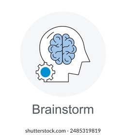 Brainstorm icon, Creative Collaboration: Effective Brainstorming Techniques, Innovative Ideas Unleashed The Power of Brainstorming icon