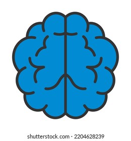 Brainstorm Icon. Editable Bold Outline With Color Fill Design. Vector Illustration.