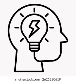 Brainstorm Icon Element For Design