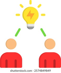 Brainstorm Icon Flat Vector Illustration