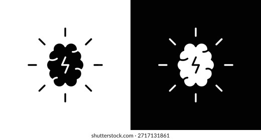 Brainstorm-Symbol, Symbol im Glyphenformat für Website oder mobile App