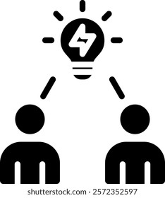 Brainstorm Icon Glyph Vector Illustration