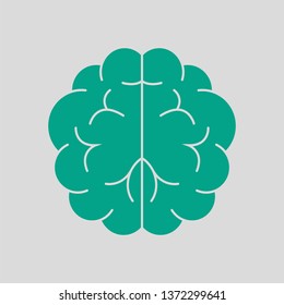 Brainstorm Icon. Green on Gray Background. Vector Illustration.