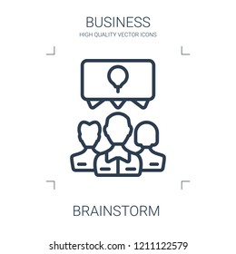 brainstorm icon. high quality line brainstorm icon on white background. from business collection flat trendy vector brainstorm symbol. use for web and mobile