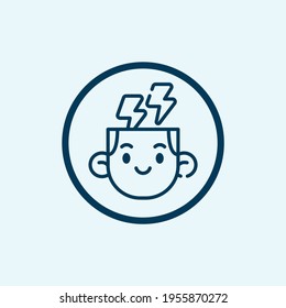 Brainstorm icon isolated on white background from brain process collection. Brainstorm icon trendy and modern Brainstorm symbol for logo, web, app